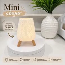 Mini Luminária Decorativa Minimalista | Abajur Moderno Pequeno para Mesa Nicho e Quarto