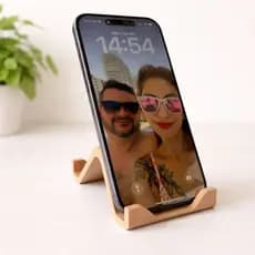Suporte de Celular Universal para Mesa | Base Porta Smartphone 3D Antiderrapante Decoração Minimalista