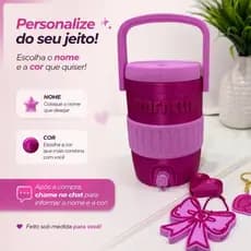 Porta Lata Personalizado com Nome e Cor | Cooler 3D com Chaveiros e Adorno para Canudo | Presente Criativo