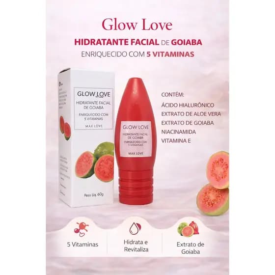 Esfoliante Facial Morango Max Love 100g Limpeza Profunda Renovação Celular Glow