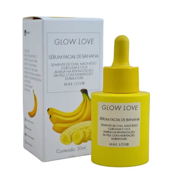 Sérum Facial Banana Glow Love Max Love 30ml Nutrição Potássio Hidrata Glow