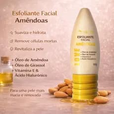 Esfoliante Facial de Amêndoas Max Love Limpa Poros Maciez Natural