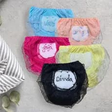 Calcinha Infantil Bunda Rica Bebê Renda 100% Algodão Tapa Fralda