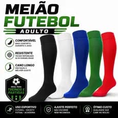 Kit 4 Meião Futebol Adulto Cano Longo Treino Esportivo