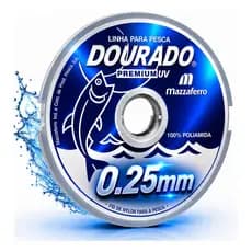 Linha De Pesca Monofilamento Mazzaferro Dourado 0.25mm 100m