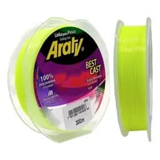 Linha De Pesca Araty Best Cast 300m Amarela, Laranja, Rosa (Monofilamento) 0,30mm 0,35mm 0,37mm 0,40mm