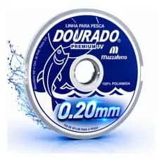 Linha De Pesca Monofilamento Mazzaferro Dourado 0.20mm 100m