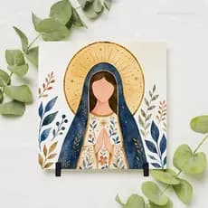 Azulejo Decorativo Nossa Senhora - Acompanha Suporte