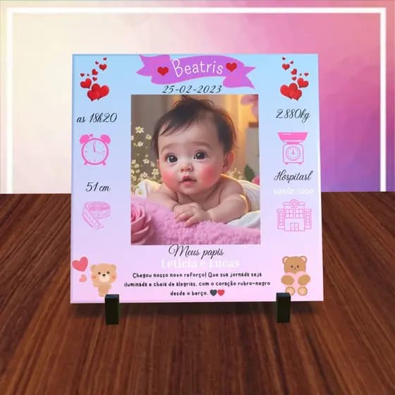 Azulejo Personalizado para o Bebê: Cada Detalhe, Cada Dado, Cada Momento Único e Especial