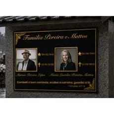 Azulejo Memorial 20x30 Personalizado para Cemitério | Lápide com Foto e Frase