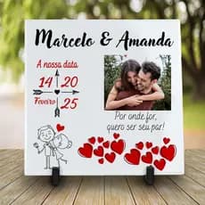 Azulejo Personalizado presente para Namorados