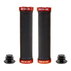 Manopla GTA Rider 130mm Borracha Tpr Preta Com Trava