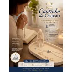 Kit Cantinho da Oração Nossa Senhora Bandeja Decorativa Religiosa Católico Fé Enfeite Altar Decoração