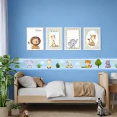 Faixa Decorativa De Safari Para Quarto Infantil e Bebê Papel de Parede Para Quarto