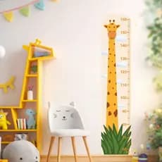 Régua De Crescimento Adesivo Autocolante Infantil Girafa Bailarina Medir Altura