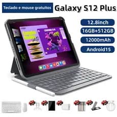 Tablet S12 Plus 16 GB + 512GB 12,8 polegadas 12000 mAh Novo modelo 5G WiFi