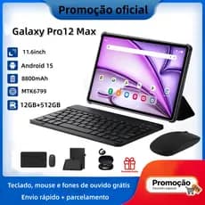 【Teclado e mouse grátis】Tablet Galaxy  Pro12 Android 11,6 polegadas 12 GB + 512 GB 8800 mAh Envio rápido 5G/Wi-Fi