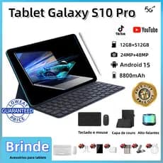 【Teclado e mouse gratuitos】Tablet Galaxy S10 Pro de 11,6 polegadas 12 GB + 512 GB 8800 mAh Tablet Android 5G wifi