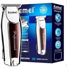 Máquina De Acabamento Barbearia Barba Cabelo Bigode Profissional Kemei Km-9163