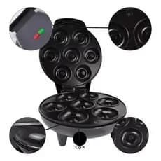 Máquina De Mini Donuts Sobremesa 110V Portátil Para Lanche De Café Da Manhã Infantil Cozinha