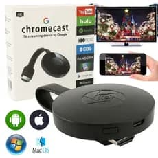Chromecast G2 4K 5G + 2.4G Ultra HDMI Para Transmissão De TV De Alta Definição Google Miracast TPQ-30-CHROMECAST