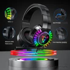 Headset Gamer 7.1 USB com Fio e Microfone para PC e Celular G505