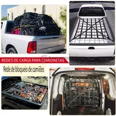 Rede de Carga Automotiva Barreira Ajustável com Ganchos para SUV Van Tamanhos S MX L