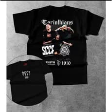 Camiseta Estampada Unissex Timão Corinthians SCCP 1910 Algodão Jogador Memphis Garro Yuri Alberto