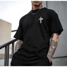 Camisa Masculina Grande Plus Size P Ao G5 Basica Estampada Steet Faith Algodao Barata Envio Imediato