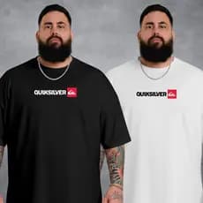Kit 2 Camisetas Plus Size Masculina P ao G5 Conjunto QK Camisa Basica Algodão Envio Imediato