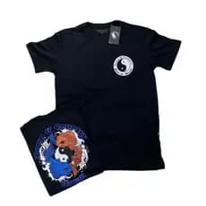 Camiseta Plus Size P ao G5 Algodão  Lançamento Skatista Camisa Tony Country Envio Rápido Bola Coman (YIN YANG CARPA)