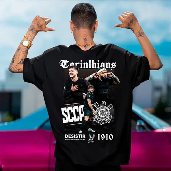 Camiseta Unissex Timâo Camiseta Memphis Garro Yuri 100% Algodão Varias Cores do 4 ao Pluz size