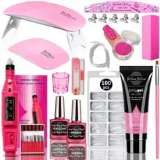 Kit Polygel 30g Poligel Alongamento Unhas Completo Cabine Molde F1 Lixadeira Elétrica - Envio Imediato