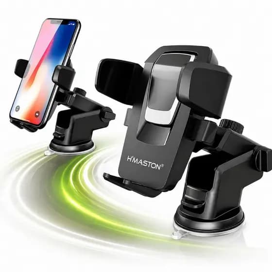 Suporte Veicular Celular com Ventosa Ajuste Automático 360° para Painel e Para-brisa | Envio Rápido