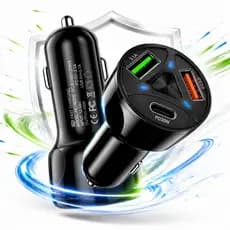 Carregador Veicular Carro Turbo Universal 3 Portas Usb 1 Porta 3.0 Quick Charger | Envio Imediato