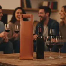Bolsa de Vinho Wine Bag De Couro Sintético Porta Garrafas