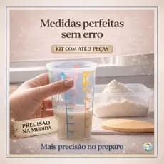 Kit 3/2 ou 1 Copo Medidor Dosador Transparente Graduado 500 ml Para Receitas Culinária Cozinha