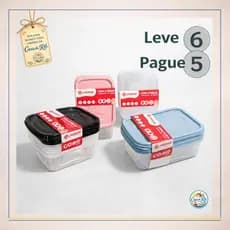 Potes Plásticos Marmita 750ml Jaguar Kit 6 Organizador Cozinha BPA Free Leve 6 Pague 5