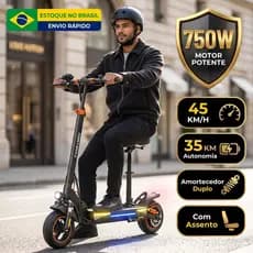 HONEYWHALE T4A Patinete Elétrico Dobrável Scooter 750W (MAX), Velocidade 45 KM/H, 35 KM Autonomia