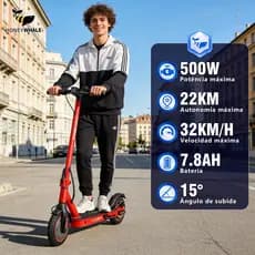 HONEYWHALE M2 Pro 500W Patinete Elétrico Scooter, Velocidade 32KM/H, 22KM Autonomia, App Bluetooth