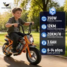 HONEYWHALE Motinho Elétrica Infantil Mini 350W 36V 12KM