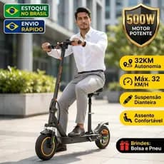 HONEYWHALE M2 MAX-B 500W Patinete Eletrico Scooter, 32KM Autonomia, Velocidade Máxima de 32 KM/H
