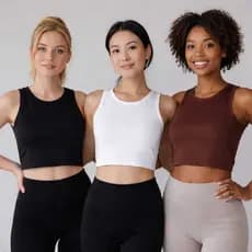 Blusa Feminina Cropped Feminino KIT Canelado