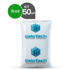 Kit 50 Gelo Reutilizável 15ml Até 8h Gelado Não Molha | GeloTech Flexível Gel Artificial Atóxico