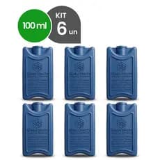 Kit 6 Gelo Reutilizável 100ml Até 8h Gelado Não Molha | GeloTech Rígido Gel Artificial Atóxico