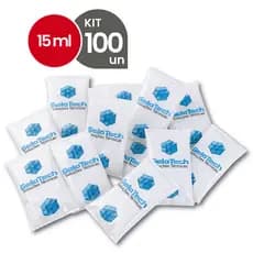 Kit 100 Gelo Reutilizável 15ml Até 8h Gelado Não Molha | GeloTech Flexível Gel Artificial Atóxico