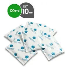 Kit 10 Gelo Reutilizável 120ml Até 8h Gelado Não Molha | GeloTech Flexível Gel Artificial Atóxico