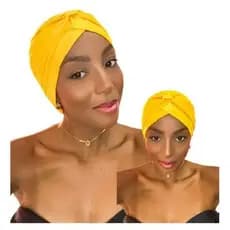 Turbante Touca Indiano Feminino Elegante + Par de Brincos