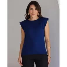 BLUSA CAMISETA MUSCLE TEE COM OMBREIRA REGATA FEMININA TAM UNICO