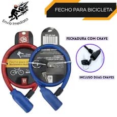 Corrente Cadeado para Bicicleta e Capacete Alta Segurança Trava Antifurto Reforçada Aço Temperado